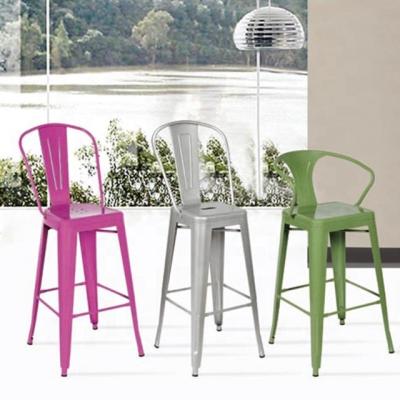 China SEB 2022 Hot Pink Popular Metal Restaurant Furniture Industrial Stackable Bar Chairs Eco - Friendly for sale