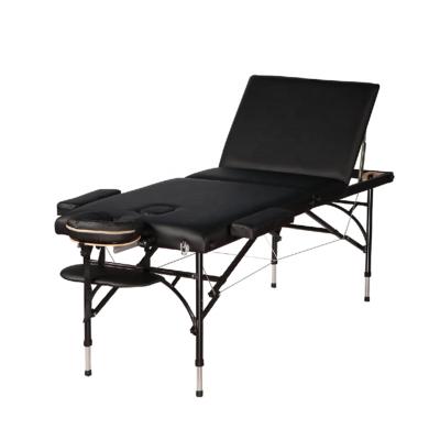 China SEB Hot Promotion Salon Physical Space Therapy Portable Lightweight Folding Aluminum Leg Massager Eco-friendly PVC Saving Black Beds for sale