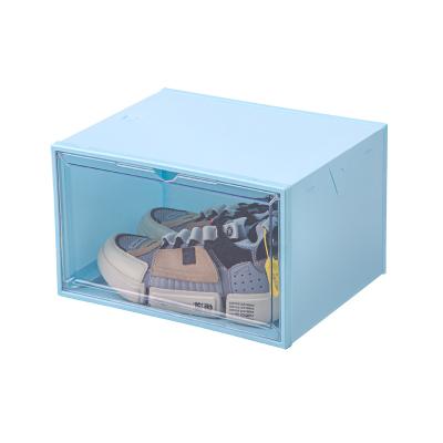 China High Quality Durable Viable Storage Shoe Box Drawer Organizer Flip Thickened Plastic Stackable Transparent for sale