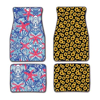 China Clear Car Factory Customized Auto Foot Mats Universal Fit Neoprene Sublimation Anti-Slip Car Floor Mats Car Accessories for sale