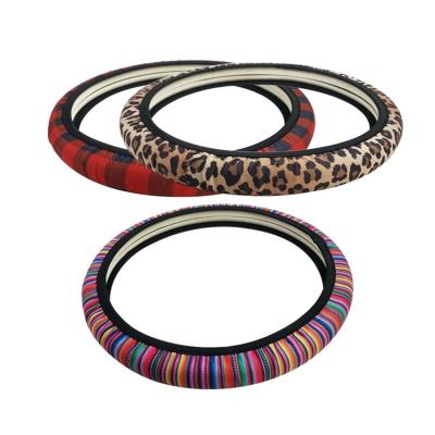 China Custom Sublimation Car Sports Factory Neoprene Wheel Covers Automobile Steering Wheel Anti-Skid Protector for sale