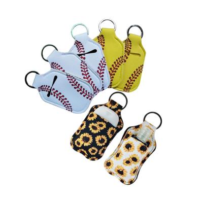 China Hot Selling Gift Promotion Amazon Hand Sanitizer Reusable Holder With Key Chain for sale