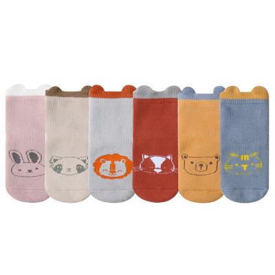 China Baby Warm Socks Breathable Non Slip Cute Baby Cartoon Girls Anti-skid Grip Socks Thick Long Socks for sale