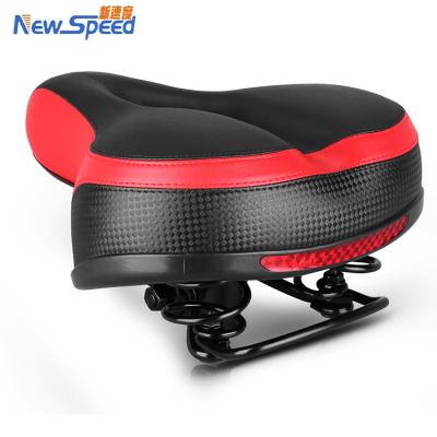 China Durable Comfort Mountain Bike Wide Mounted Bicycle Seat Thick Saddle Cycling Saddle for sale