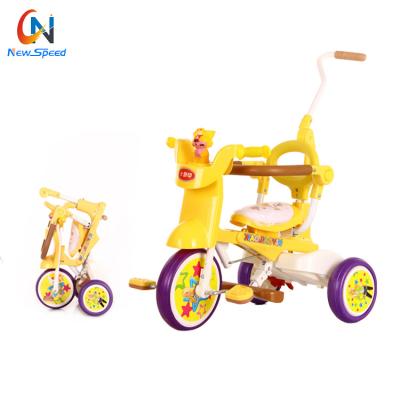 China Ride On Toy Good Toy Baby Tricycle Children Ride On Car Hand Push Cart / Plastic Fold Baby Tricycle With Push for sale