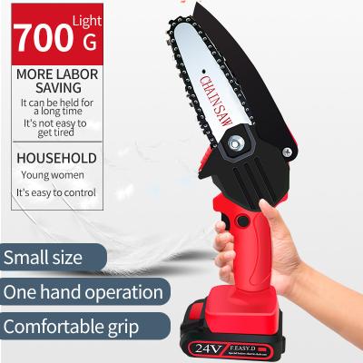 China Anti-skid Mini Cordless Chainsaw Rechargeable Handheld Electric Portable Chainsaw for Tree Trimming and Branch Wood Cutting for sale