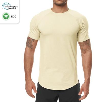 China Custom Eco Friendly Reusable Men's Polyester Repreve Anti-Wrinkle Repreve White Ropa Livable T-Shirt for sale