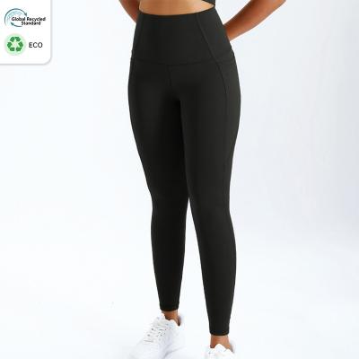 China Lulu Eco Leggings Sustainable Breathable Gym Wear Fitness Yoga Wear Pants Repreve Yoga Eco Friendly Reusable Sustentables Para Ropa for sale