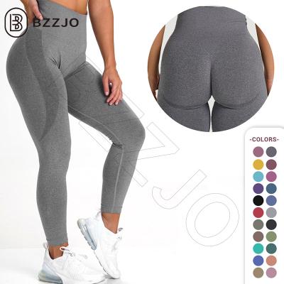 China 22 Colors Breathable Custom Training Jogging To Wear Women Nylon Breathable Compression Push Up Tight Yoga Pants Gym Fitness Cutout Gaiters for sale