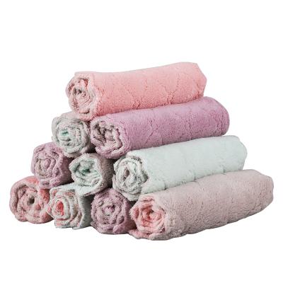 China Viable Kitchen Towels Thicken Water Absorption No Hair Thrown Microfiber Cleaning Cloth For Washing Dishes Cleaning Dish Cloths for sale