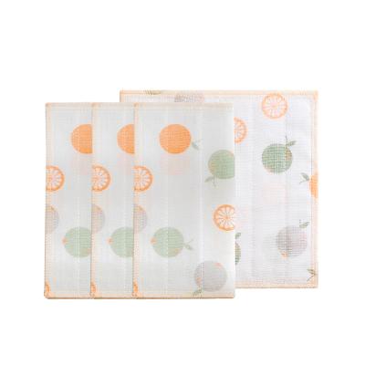 China Cute Viable Fruit Print Dish Cloth Kitchen Hand Towel Microfiber Quick Dry Towels Cleaning Cloth Durable Kitchen Towel for sale