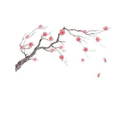 China Waterproof+Eco-friendly Plum Blossom Wall Sticker for Bedroom Living Room Reading Room Home Decoration Wall Decal for sale