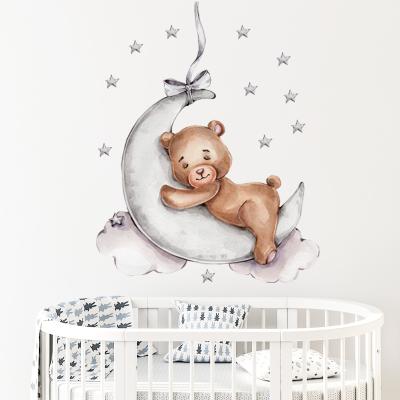 China WALL STICKER Teddy Bear Wall Decal Cute for Kids Room Bedroom Nursery Decoration Kids Home Wall Sticker for sale