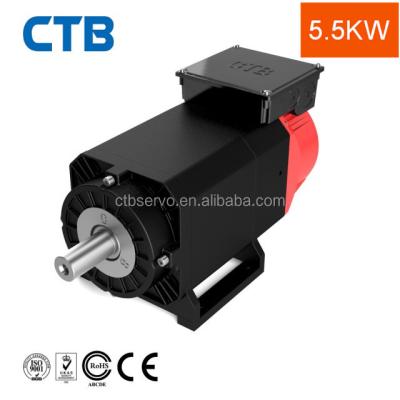 China 26.3 N.m 5.5KW 15000 RPM Totally Enclosed AC Spindle Motor And Servo Drive for sale