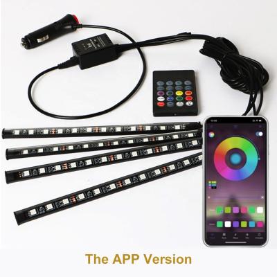 China JDM LED APP Universal Automotive Interior Lamp Car Light with Multi Color Waterproof Control 12V Multi Color Music Car Strip Light for sale