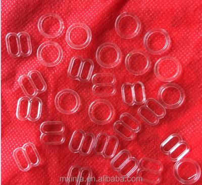 China Transparent Plastic Underwear Bra Ring And Adjuster for sale