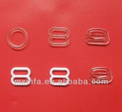 China Transparent Plastic Underwear Bra Ring And Slider for sale