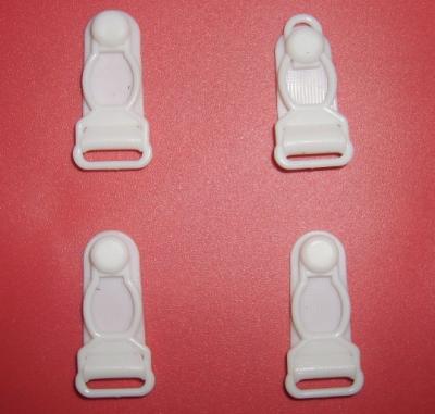 China White Plastic Underwear 12mm Suspender Clip for sale