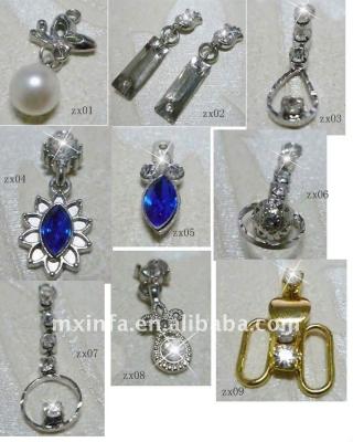 China Zinc alloy ALLOY bra charm with rhinestone for sale