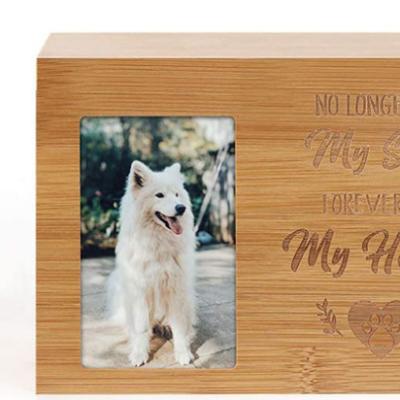 China Wholesale Urns Natural Wood Memorial Box, Cat Ashes, Funeral Burial China Pet Cremation Casket for sale