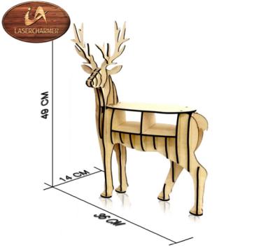 China (Size)Adjustable Animal Shape Deer Shelf For Kindergarten Bookcase for sale