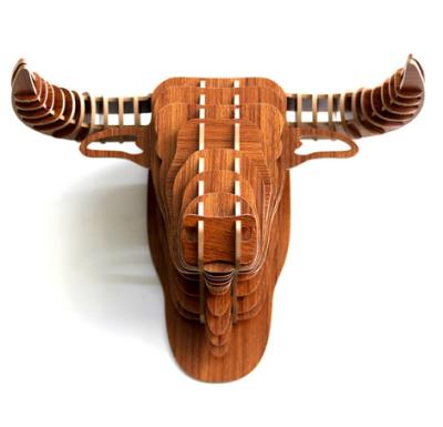 China China lasercharmer company hot sale Europe wooden animal head Bull head for sale