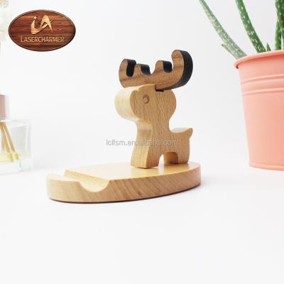 China Europe customized cheap cute pattern wooden phone stand for sale