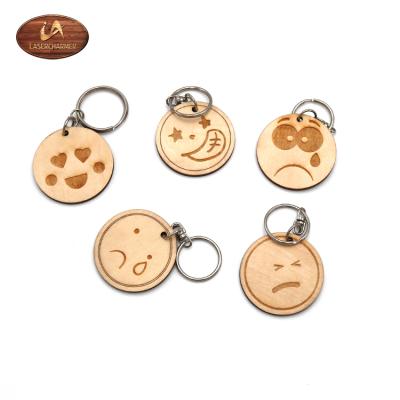 China 2018 Europe wholesale custom laser cut wooden key chain,wooden key chain,small gifts for clients/customer for sale