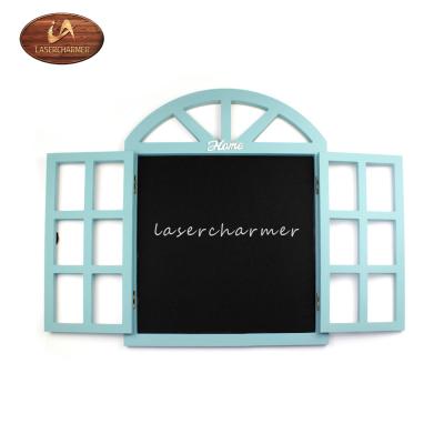 China Europe Wooden Message Board Window Shape Door Hanger Panel for sale