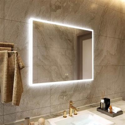 China Rectangle Wall Mounted Touch Screen Smart Mirror Dustproof For Bathroom for sale