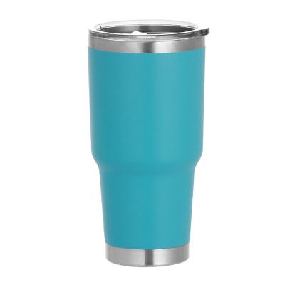 China Stainless Steel 30oz Water Viable Custom Reusable Tumblers Bulk Vacuum Insulated Car Tumbler With Slide Cover for sale