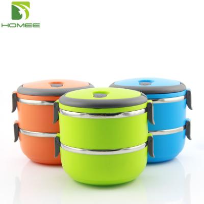 China Promotional Two Tier Stackable Freshness Preservation Stainless Steel Bowl for sale