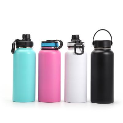 China Insualted Stainless Steel PORTABLE Wide Mouth Water Bottle 18/22/32/40/64OZ Double Wall Vacuum Insulated Travel Sports Flask Thermos for sale