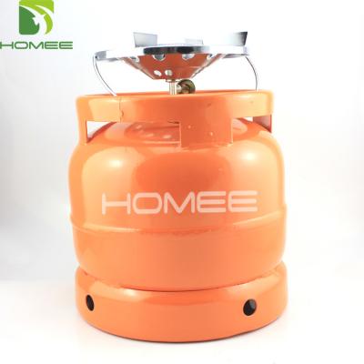 China LPG Nigeria / Gana / Kenya 6KG LPG Gas Cylinder With Burner for sale