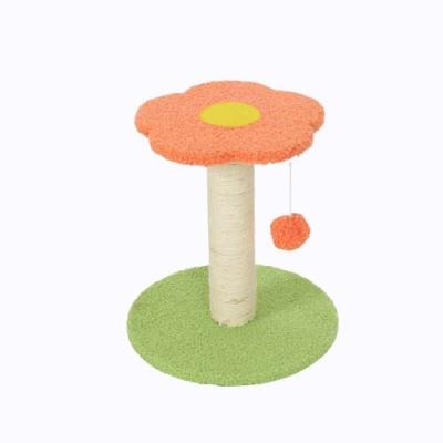 China Viable Flower Cat Climbing Frame Small Toy Cat Claw Board Sisal Sun Cat Scratching Mail for sale