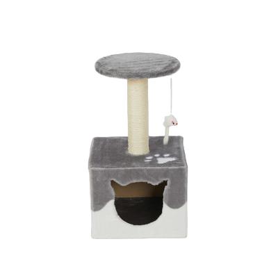 China Wholesale Sustainable Cat Tree Cat Scratcher Tall Tree Cat Tower Climbing Wood for sale