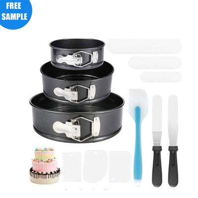 China Viable LOW MOQ 99pcs Set Bakeware Cake Tools Springform Non-Stick Leakproof Round Cheesecake Pans For For Birthday Baking for sale