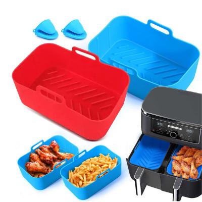 China Viable Heat Resistant Reusable Mat Food Safe Silicone Air Fryer Liners 180g Airfryer Basket Pot for Baking Oven Accessories for sale