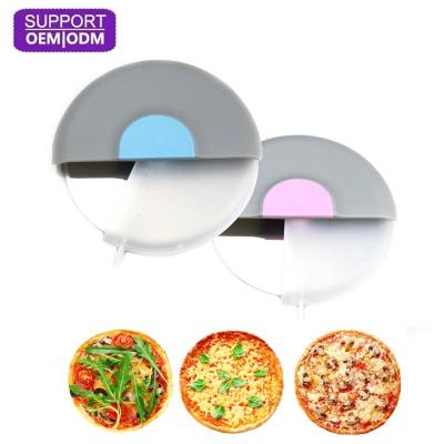 China Custom Logo Pizza Cutter Wheel Stocked With Protective Blade Guard And Ergonomic Handle Kitchen Instrument for sale