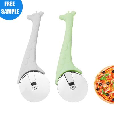 China Stocked Factory Outlet Pizza Roller Knife Wheel Stainless Steel Pizza Cutter With Plastic Handle for sale