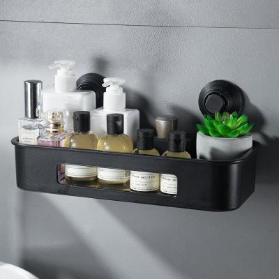 China Modern ABS No Drilling Corner Bathroom Corner Cups Shelf Simple Rectangular Wall Shelf Design Wall Mounted Shelf for sale