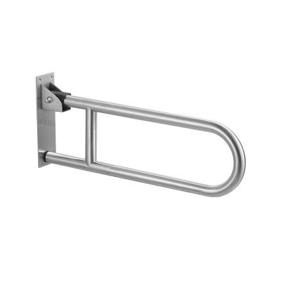 China Modern Foldable Non Slip U Shape Wall Mounted Stainless Steel Toilet Grab Bar Safety Washroom Armrest Handrail Handrail for sale