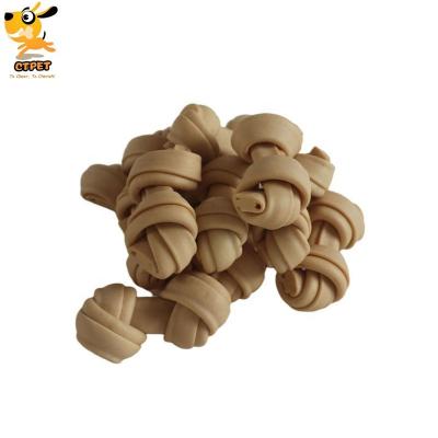 China High Quality Viable Treat Factory Pet Dog Snacks Natural Rawhide Dog Chews Knotted Bone Dog Snacks for sale