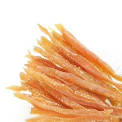 China Viable Super Soft Premium Quality Chicken Jerky Strip Natural Human Grade Dehydrated Chicken Breasts Dog Treats for sale