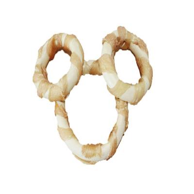 China Sustainable Innovative Dog Snacks Chicken Wrapped Dental Donuts Treat Sticks Chews Dog Chews Dog Snacks for sale