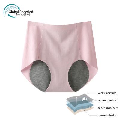 China New Arrival Breathable Graphene 3 Layers Antibacterial Fashionable Antibacterial Menstrual Period Teen Panties Leakproof Women Underwear for sale