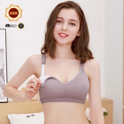 China Hot Selling Maternity Underwear Breathable For Breastfeeding Seamless Cotton Breathable Nursing Bras For Women for sale