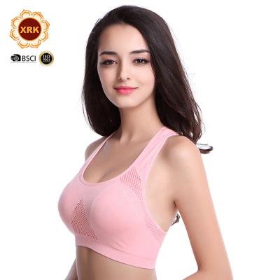 China Hot Selling Breathable Hollow Out Seamless Mesh Yoga Top Fitness Women Sports Bra For Gym for sale