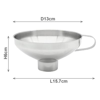 China Sustainable Kitchen Canning Funnel For Jars Wide And Regular Stainless Steel Funnels Tall For Filling Bottles Wide Mouth for sale