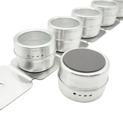 China Sustainable Factory Direct Stainless Steel Seasoning Boxes are set in straight rows with 6 seasoning boxes for kitchen settings for sale